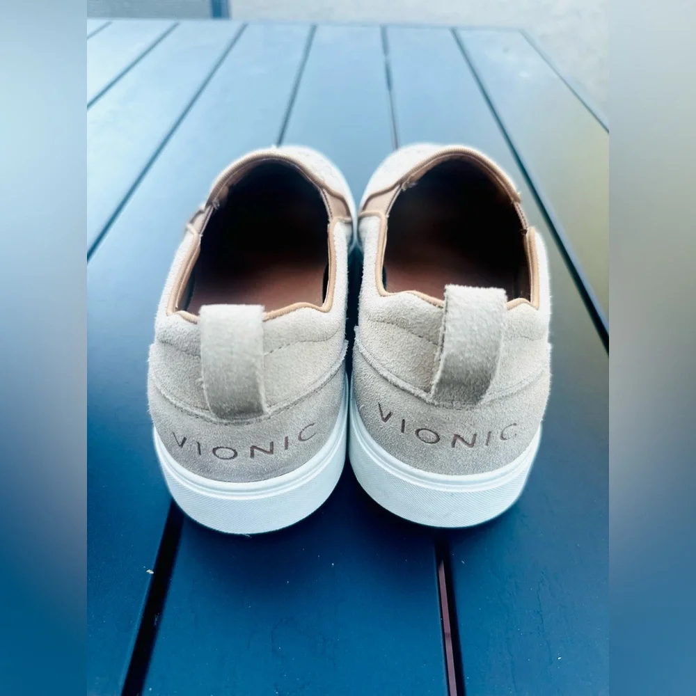 Women's Beige Slip-On Sneakers - Picture 3 of 6